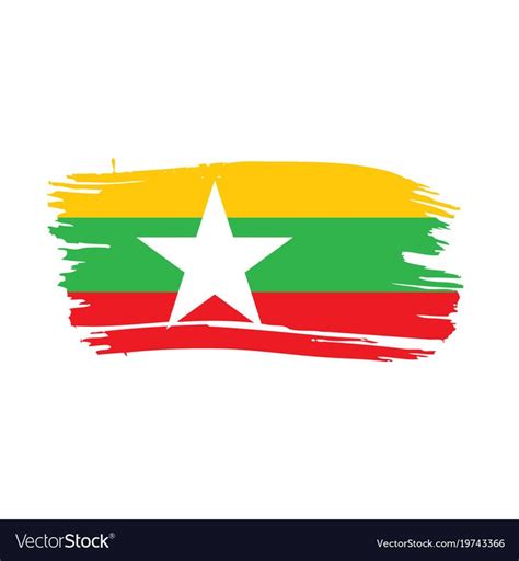 Myanmar flag, vector illustration on a white background. Download a ...