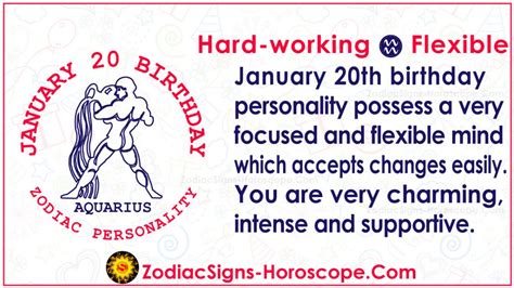 January 20 Zodiac (Aquarius) Horoscope Birthday Personality and Lucky ...