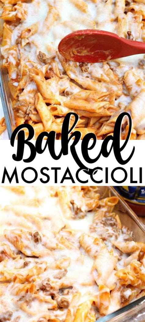 Baked Red and White Mostaccioli