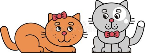 Two Cats Stock Vector - Image: 52507454