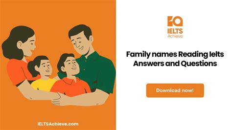 Family names Reading Ielts Answers and Questions