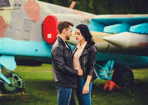 Premium Photo | Couple in leather jackets