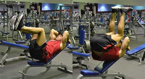 Leg Lift on Incline Bench Exercise - The Optimal You