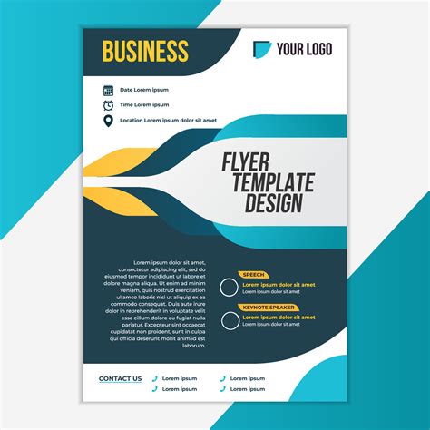 flyer pamphlet template design business 5289012 Vector Art at Vecteezy