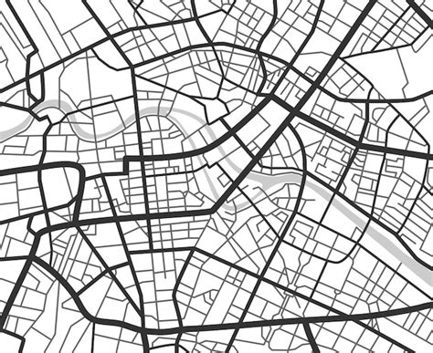 Premium Vector | Abstract city navigation map with lines and streets.