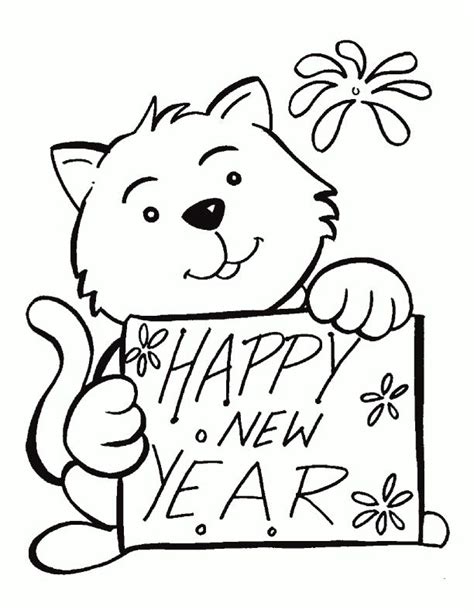 Happy New Year Coloring Pages - Best Coloring Pages For Kids | New year coloring pages, New ...