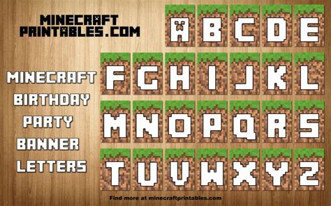 Clever image pertaining to free printable minecraft letters in 2020 | Minecraft printables free ...