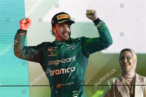 Fernando Alonso Aston Martin Aramco Podium Editorial Stock Photo ...