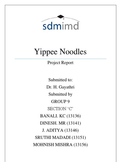 Yippee Noodles Final | PDF | Brand | Foods