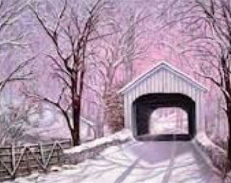 Pin by HappyCat1111 on Covered Bridges | Covered bridges, Winter scenes, Winter scenery