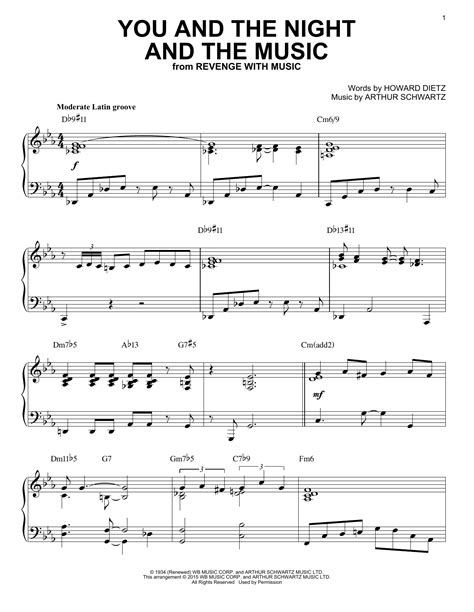 You And The Night And The Music | Sheet Music Direct