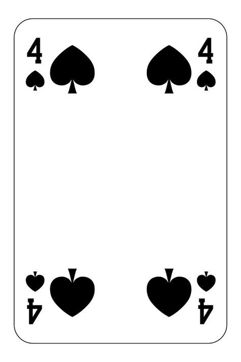 Poker playing card 4 spade Digital Art by Miroslav Nemecek - Pixels