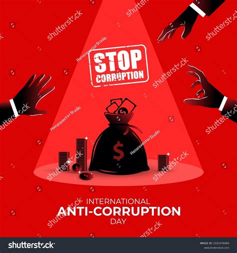 International Anti-corruption Day Poster Social Media Stock Vector (Royalty Free) 2103376469 ...