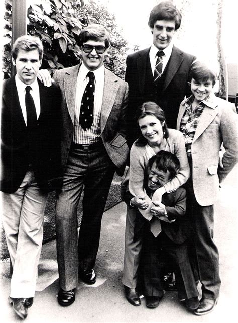 Harrison Ford, David Prowse, Carrie Fisher, Peter Mayhew, Mark Hamill and Kenny Baker Star Wars ...