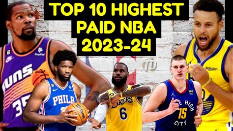 Top 10 Highest Paid NBA Players - NBA Season 2023-2024 - YouTube