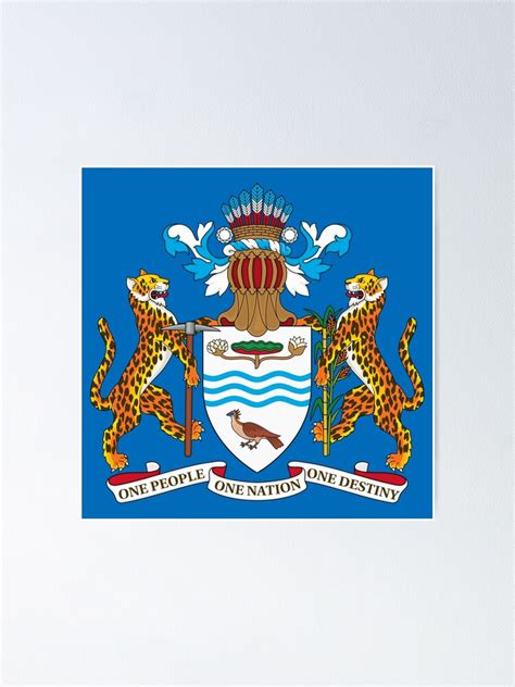 "GUYANA COAT OF ARMS" Poster for Sale by planetterra | Redbubble