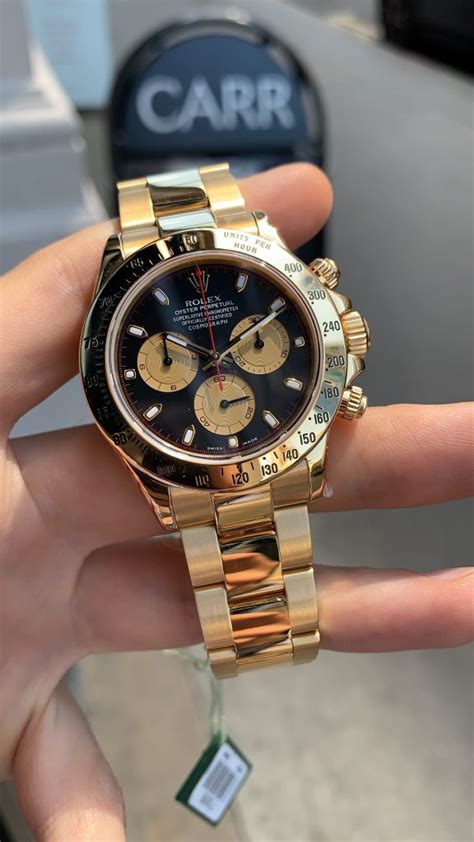 ROLEX DAYTONA YELLOW GOLD 116528 PAUL NEWMAN - Carr Watches