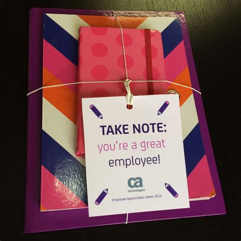 "TAKE NOTE: You're a great employee!" notebook set | Fun, easy, and inexpensive Employee A ...