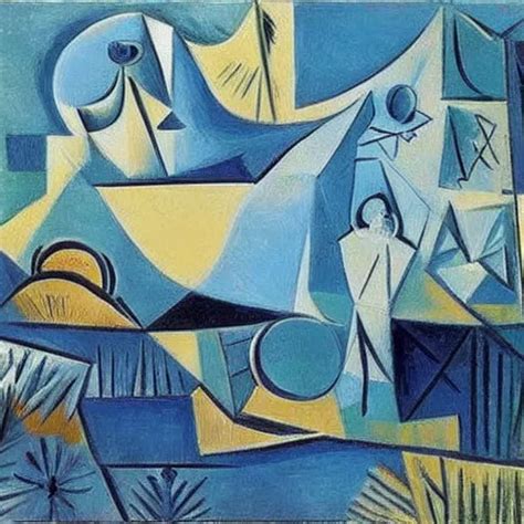 a stunning landscape by pablo picasso | Stable Diffusion