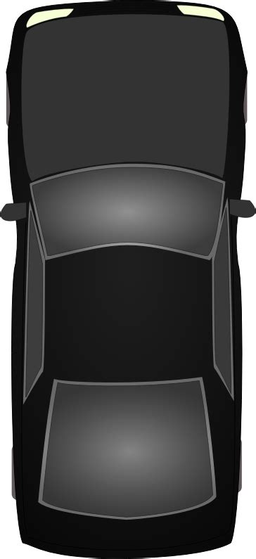 Black car topview - Openclipart