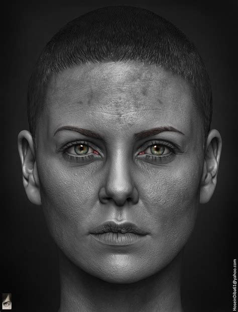 ArtStation - Charlize Theron as Furiosa 1/6 th Sculpt - Modern Life, Hossein Diba Face Photo, Bw ...