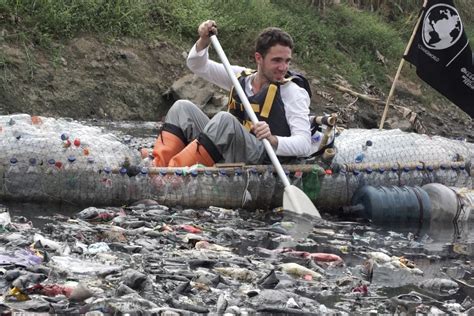 Frenchmen kayak down the world’s most polluted river in plastic bottle canoes - Environment ...