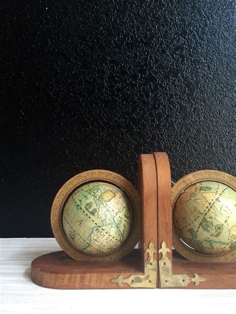 Vintage pair of green world globe bookends / wood | Etsy | World globe, Bookends, Vintage