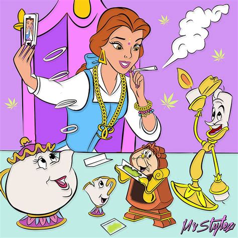 Disney Princess Smoking Weed, princesse des mauvaises herbes Fond d ...