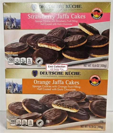 Deutsche Kuche German Orange and Strawberry Jaffa Cakes 10.6oz 300g (2 ...