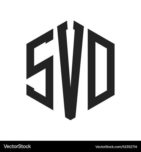 Svd logo design initial letter monogram Royalty Free Vector