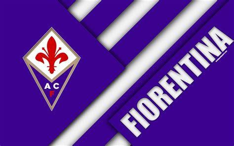 Download wallpapers ACF Fiorentina, logo, 4k, material design, football ...