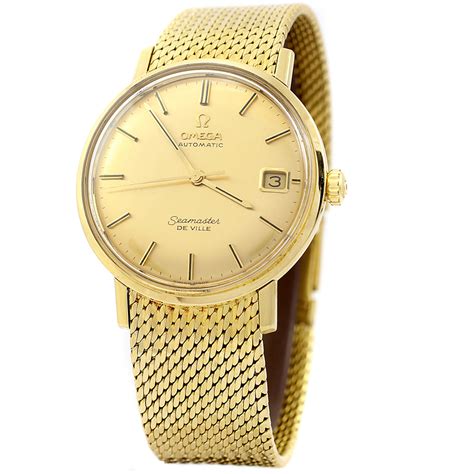 Omega Seamaster De Ville 18ct Gold Bracelet Watch | D J Massey & Son ...