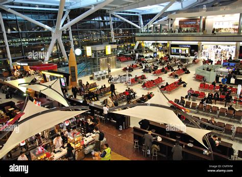 Departure Lounge in Terminal 5, Heathrow Airport. London Borough of Hounslow, Greater London ...