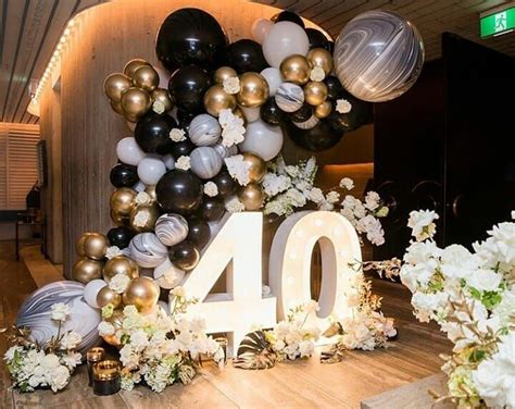 Bubble Moo Balloons on Instagram: “#Repost from @s.sevents Adam’s surprise 40th 🖤 . S… | 40th ...