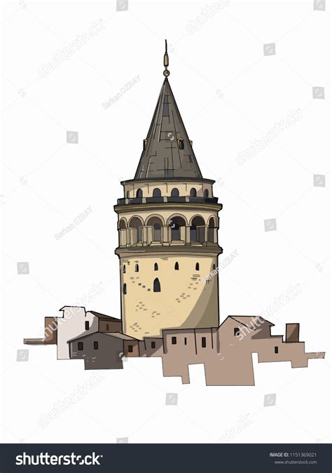 Galata Tower History Illustration Stock Illustration 1151369021 | Shutterstock