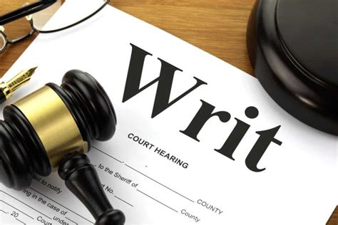 What is Writ? Types Of Writ - Law Legum