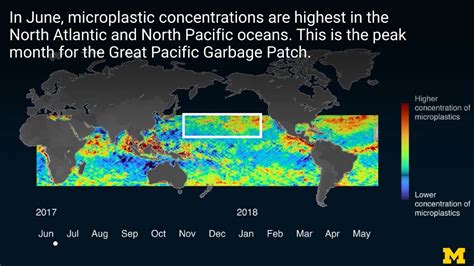 Here is a satellite map of microplastic pollution in the ocean ...