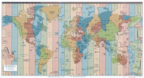 Large Time Zones map of the World – 2015 | Vidiani.com | Maps of all countries in one place