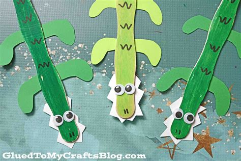 Popsicle Stick Crocodile - Cornelius Inspired Craft