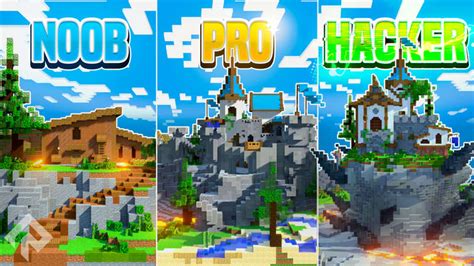 Noob vs Pro vs Hacker Castles by RareLoot (Minecraft Marketplace Map ...