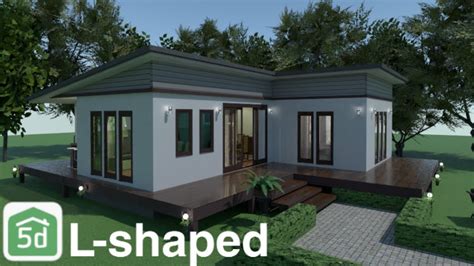 3 Bedroom L Shaped House Plans 3D - img-Abigail