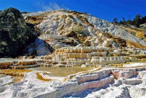 Mammoth Hot Springs, Yellowstone National Park,Wyoming, Montana, and Idaho, Visit in USA ...