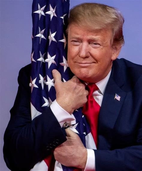 President Trump hugs the American flag and we have no idea why | Metro News