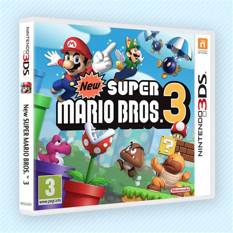 New Super Mario Bros. 3 Nintendo 3DS Box Art Cover by blak89