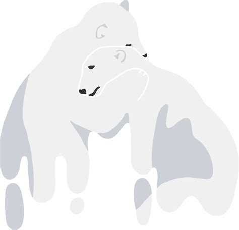 Polar bear are sad and melting in global warming 4291611 Vector Art at ...