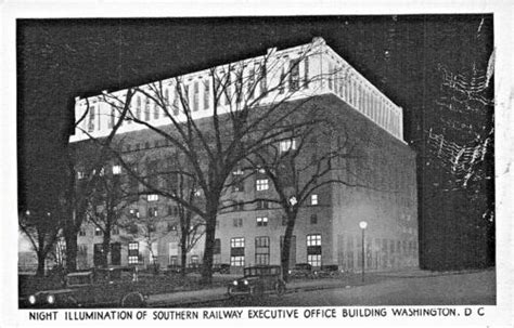 WASHINGTON DC~NIGHT VIEW OF THE SOUTHERN RAILWAY EXECUTIVE OFFICE BLDG ...
