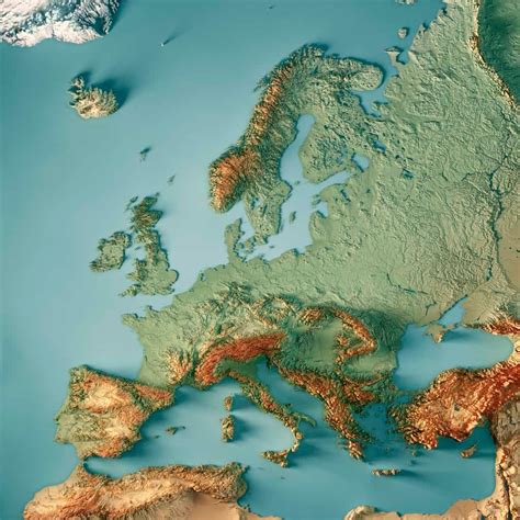 Topographic Map of Europe : r/europe