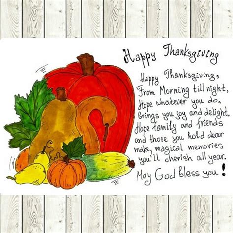 Happy Thanksgiving Card With Poem Printable. Thanksgiving Card - Etsy