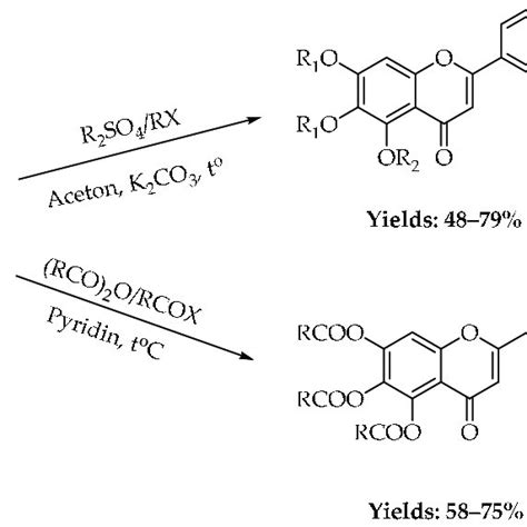 Scheme 1. Synthesis of flavone derivatives from baicalein. Scheme 1 ...