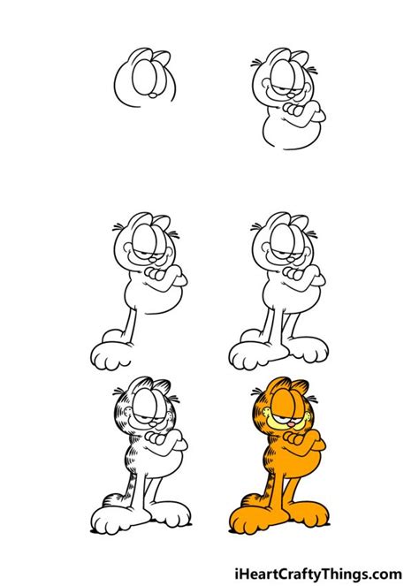 Garfield Drawing - How To Draw Garfield Step By Step